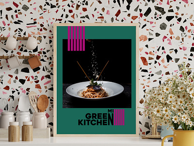 MiGreenKitchen - Poster branding design design brief food graphic design kitchen micro greens microgreens pasta poster