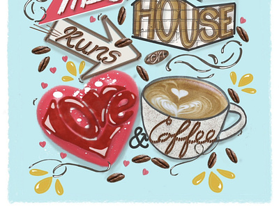 Love & Coffee artelier creative custom typography design graphic design illustration lettering typography