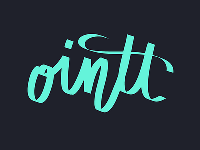 Ointt Script Logo branding hand lettering lettering logo script