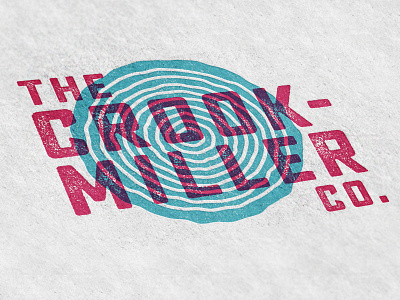 The Crook-Miller Co. Logo branding letterpress logo lumber overprint paper rebrand woodcut