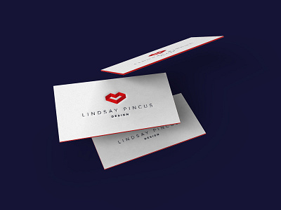 Lindsay Pincus Design Business Cards business card design geometry impossible interior logo
