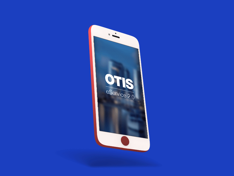 Otis eService app b2b elevator gif internal iphone maintenance otis reskin service shapes