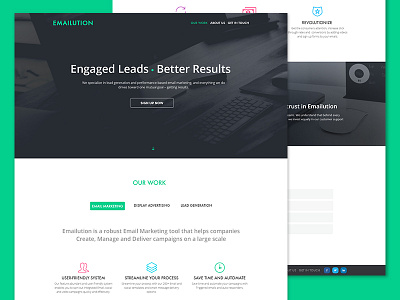 Emailution ui ux website website design