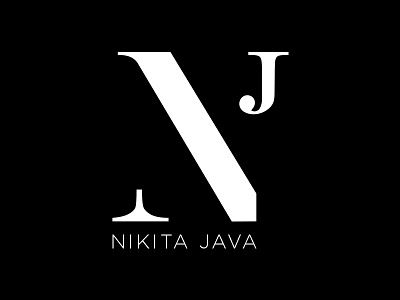 Self Branding black white brand identity design logo nikita java self branding