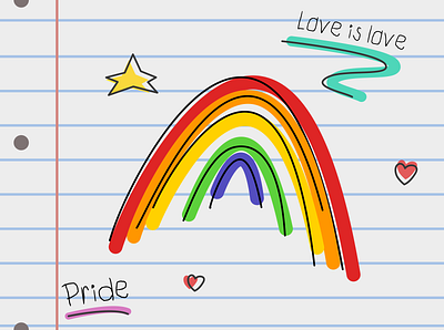 Pride drawing affinity designer design graphic design lgbtq love is love pride rainbow vector vector art