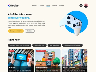 Landing Page Geeky [Home] blog design figma gaming graphic design ui ux