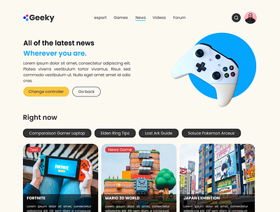 Landing Page Geeky [Home] blog design figma gaming graphic design ui ux