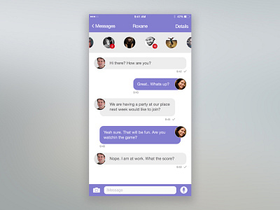 hour01 - Chat Message chat contact conversation messages mobile notification ui