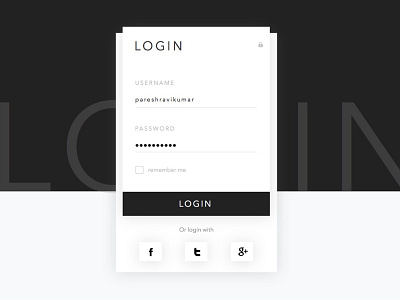 001-Login 001 buttons dailyui design form login signup ui ux