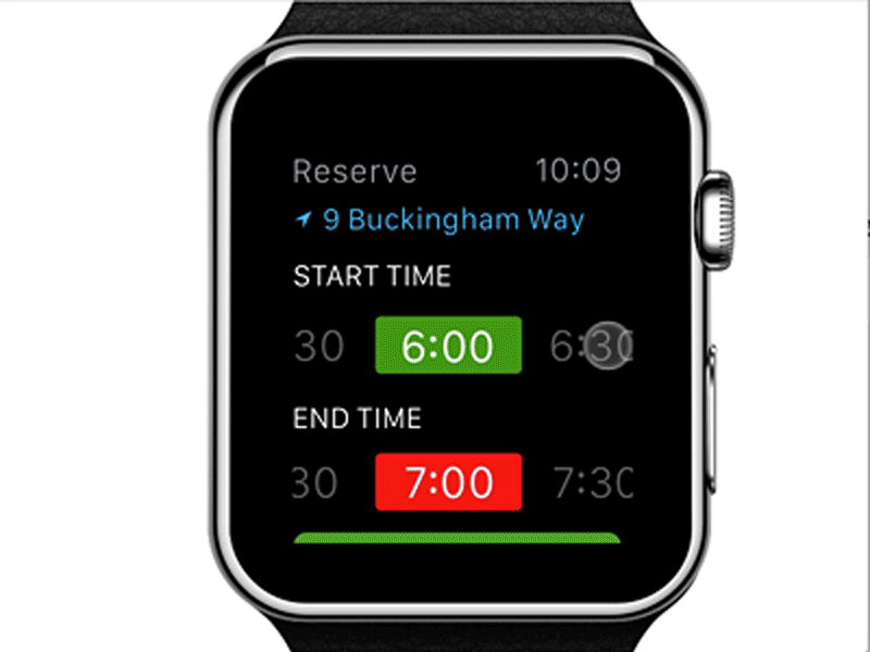 Zipcar 008 animation apple watch car rental dailyui design ui