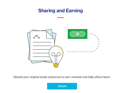 Sharing And Earning blue course hero earn homepage magenta redesign share ui ux