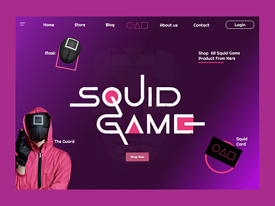 Squid Game Shop adobe app branding design figma graphic design illustration instagram logo product design squidgame ui ux vector website xd