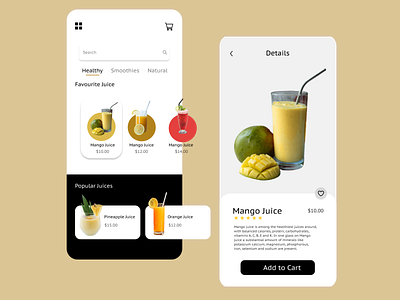 Juice App app app design design figma ui ux