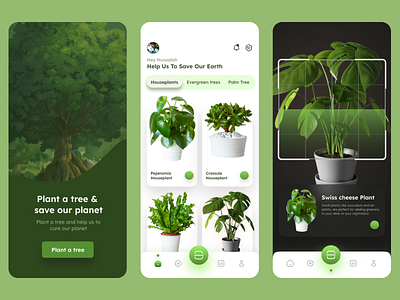 Plant App app design illustration product designer ui ui ux ux