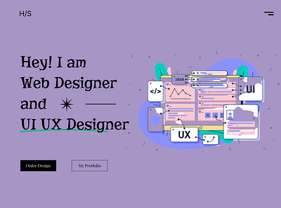 Portfolio Website Header app design figma header illustration porfolio ui ux website header