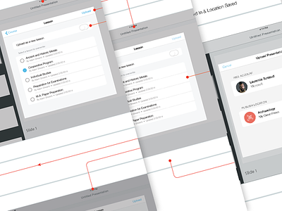 iPad Wireframe and Flow