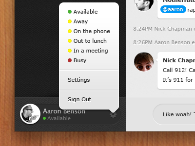 Chat Simply by Aaron Benson on Dribbble