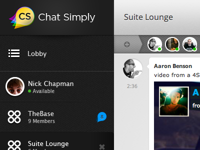 Chat Simply - Invites Tomorrow chat simply group chat messaging notifications round tabs ui