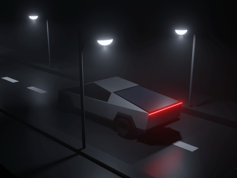 Cuybertruck 3d b3d blender blender3d car cyberpunk cybertruck eevee future loop modelling neon tarikelmasri tesla