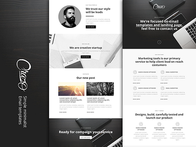 Minimalist Landing Page + Email Templates