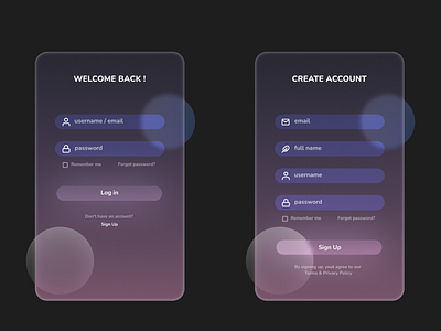 Login UI - glassmorphism | Figma aesthetic dailyui design figma glassmorphism login ui ux