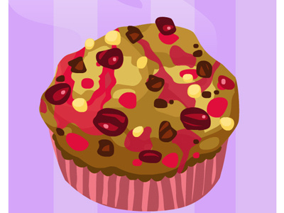 cranberry muffin flash food lavender muffin pink vector
