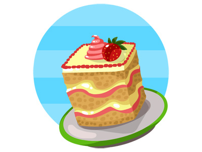 burrycake cake strawberry vector