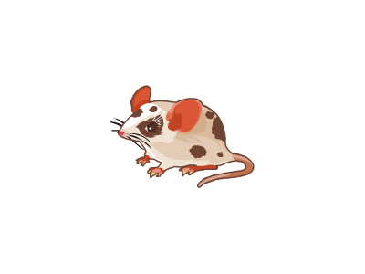 squeek cute mouse spots vector