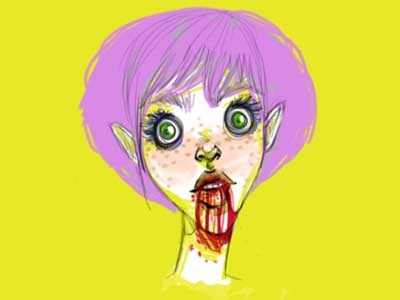 yamyamyam blood blood ogrl violet zombie