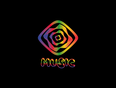 MUSIC branding colors design graphic design illustration letters logo music music colors typography vector