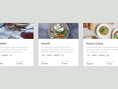 able® - Kitchen Cards cards clean component flat green kitchen scandinavian sustainable ui ux web website