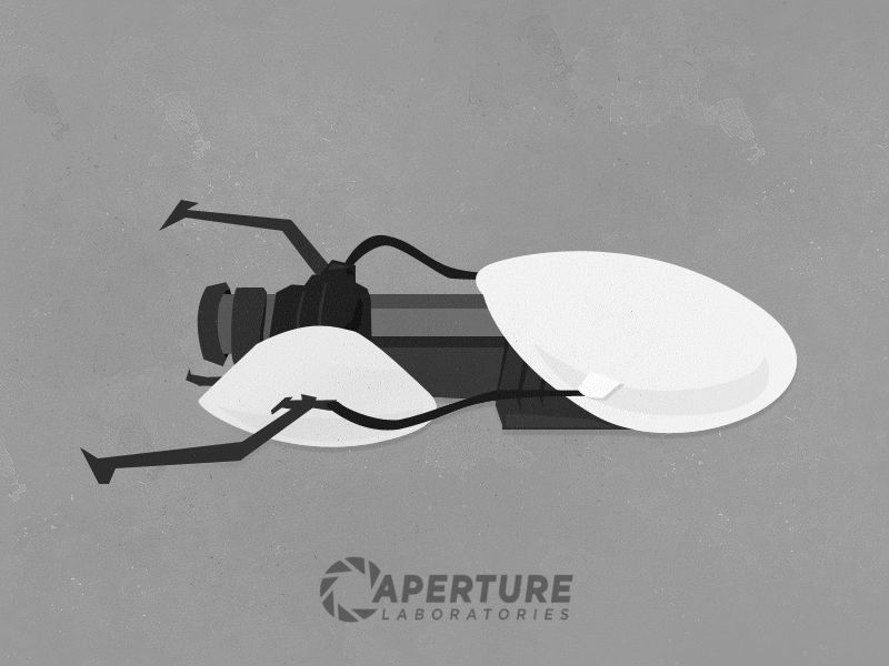 Portal Gun vector illustration portal game gun aperture cartoon draw epic armory