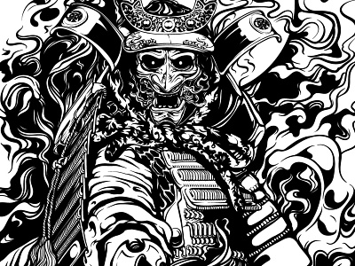 Samurai armor armor clan design hanya illustration japanese kamon portfolio samurai uya99 vector war