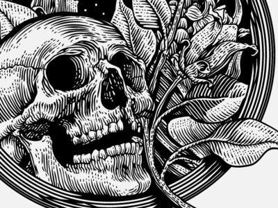Q Skull artwork dark demon design engraving evil illustration q skull typography uya99 vector