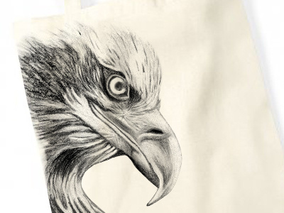 Eagle Tote Bag eagle illustration tote
