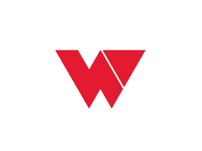 W logo brand company logo red w