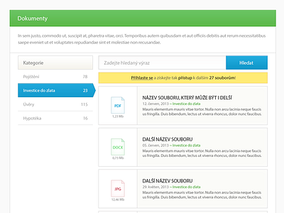 Documents categories documents file find list thumbnail