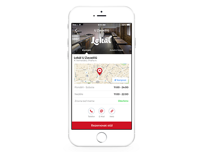 Ambiente app concept app concept food ios light red reserve restaurant