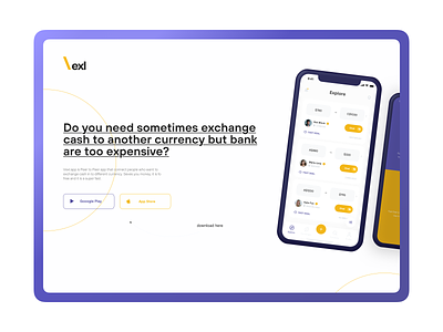 Landing Page - Money Exchange App
