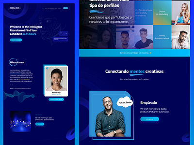 Recruitment Website ai art art direction artificial intelligence branding creative design design intelligent landing page product design recruitment software ui ui design uidesign ux uxui web web design website design