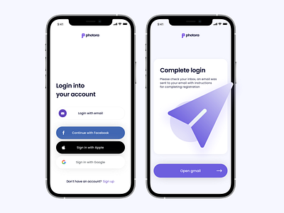 Photographer app - login app apple design application application design design design app designer inspiration ios login product design registration sign in ui ux