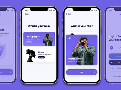 Photographers & Models Mobile App app app design apple design casting design designer ios models photographer ui ux