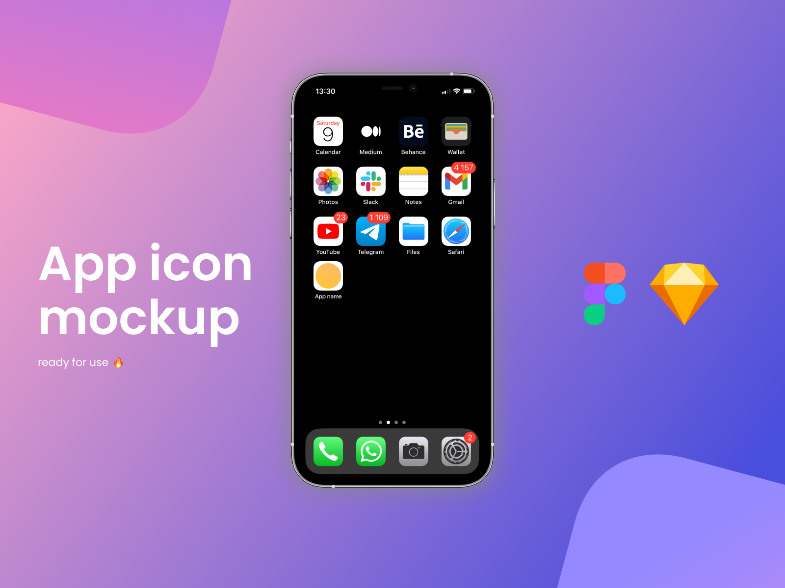 Download Free App Icon Mockup Sketch Figma By Vladimir On Dribbble