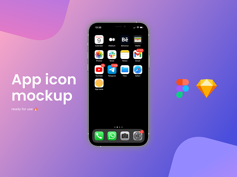 Free App Icon Mockup - Sketch/Figma by ARTSELIANOV🇺🇦 on Dribbble