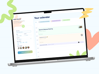 Event Calendar App appointment calendar dashboard calendar desktop event app illustrations meeting panel planning schedule team meeting ui ux web webdesign