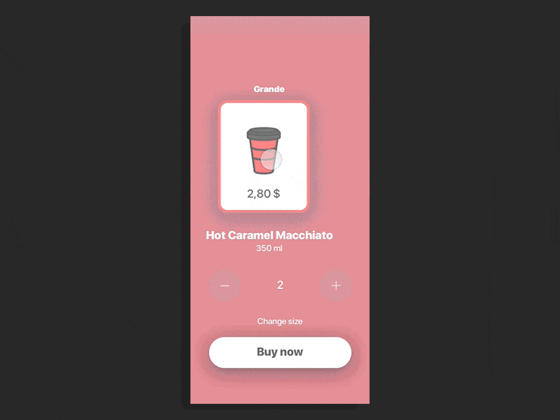 Coffee To Go animate coffee design ios ui