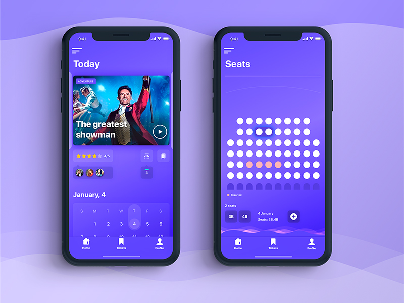 Cinema Ticket Booking App by ARTSELIANOV🇺🇦 on Dribbble