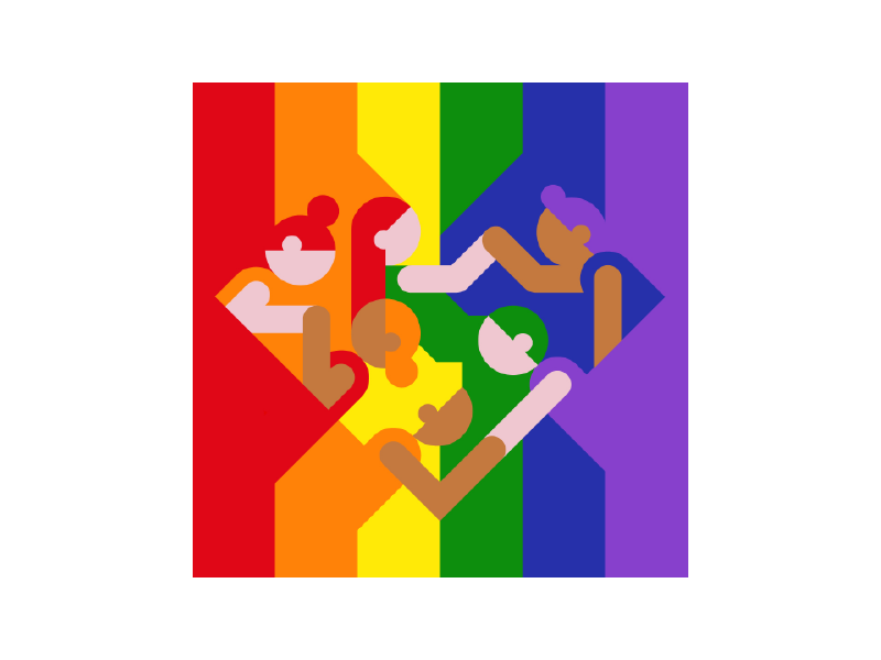 We are one! unity help rainbow love together equality flag colors people gay pride