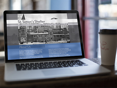 St. Simon Shelter graphic design website design