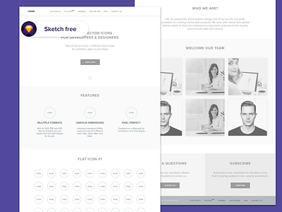 Iconshop: free Sketch wireframes free freebies iconshop sketch ux design website wireframes